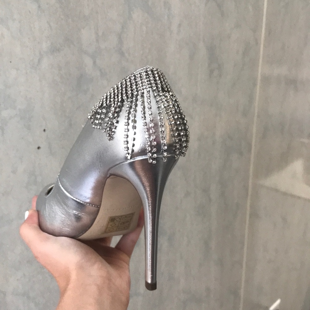 Silver high heels
